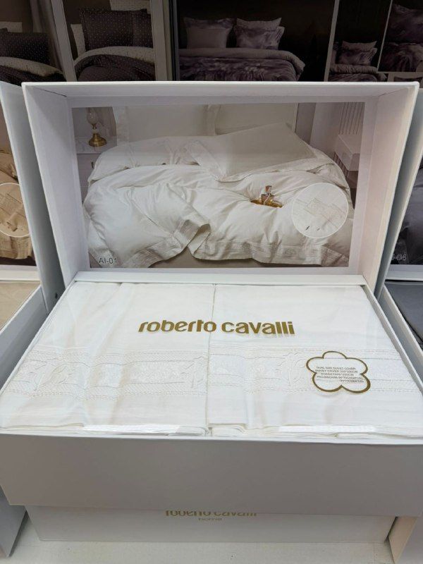 Комплект с пододеяльником Roberto Cavalli — сатин люкс, Евро
